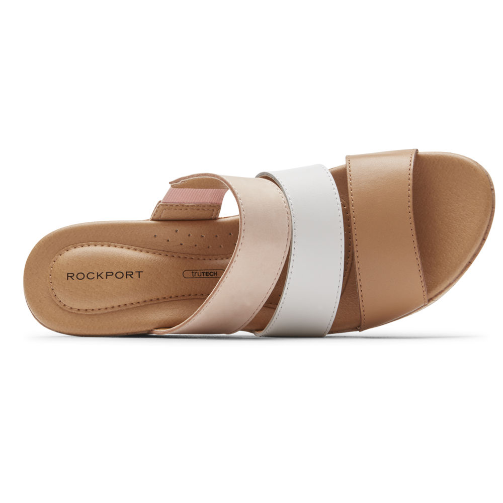 Rockport Slides For Womens Pink - Lyla Banded - KD2194536